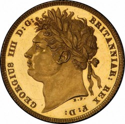 1821年 英国 ジョージ4世 プルーフソブリン金貨 PCGS PR63DCAM