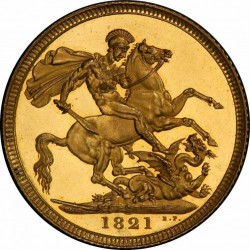 1821年 英国 ジョージ4世 プルーフソブリン金貨 PCGS PR63DCAM