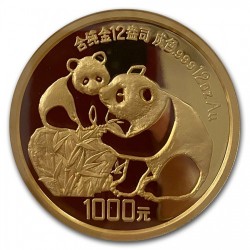 1987年 中国 パンダ 12オンスプルーフ金貨 NGC PF69★ Ultra Cameo