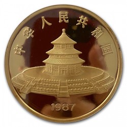 1987年 中国 パンダ 12オンスプルーフ金貨 NGC PF69★ Ultra Cameo