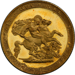 R6 1818年 英国 ジョージ3世 プルーフソブリン金貨 PCGS PR64 CAMEO
