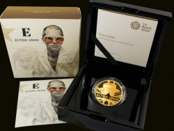 2020年 英国 伝説のミュージシャン エルトン・ジョン 100ポンドプルーフ金貨