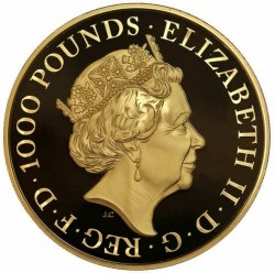 おそらく初？ 版画タッチの一枚 発行たったの10枚 2018年 英国 戌年 1キロプルーフ金貨