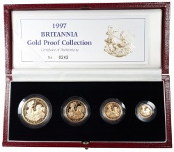 1997年 英国 ブリタニア プルーフ金貨 4枚セット
