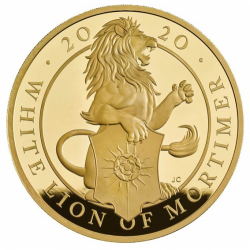 大幅値下げ 2020年 英国 モーティマーの白いライオン 1000ポンド 1キロプルーフ金貨