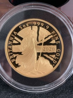 2020年 英国 ブリタニア5オンスプルーフ金貨