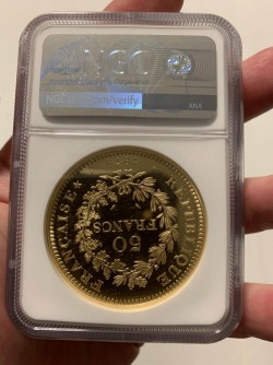 1978年 フランス G50F ピエフォー大型金貨 NGC PF64 Ultra Cameo