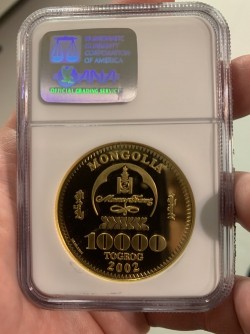 2002年モンゴルチンギス・ハーン10000トゥグルグ金貨
