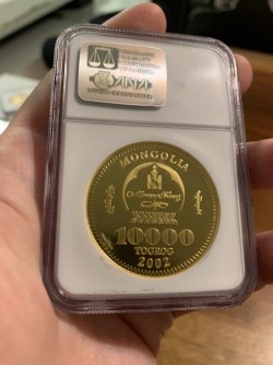 2002年モンゴルチンギス・ハーン10000トゥグルグ金貨