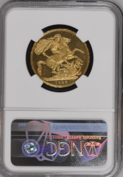 NGC 単独一位  プルーフライク1823年 英国 ジョージ4世2ポンド金貨 NGC MS63+ PL（プルーフライク）