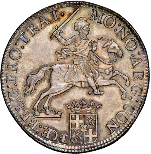 単独一位 NGC最高鑑定 1785年 オランダ Ducaton シルバーライダー銀貨