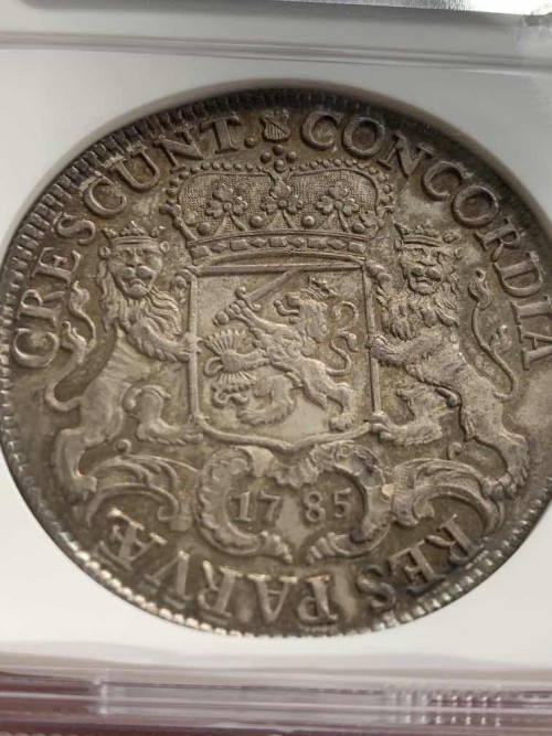 単独一位 NGC最高鑑定 1785年 オランダ Ducaton シルバーライダー銀貨 