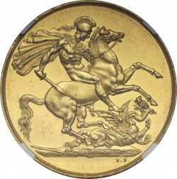 鋳造わずか60枚 1820年 英国 ジョージ3世 Pattern（試作貨・試鋳貨）2ポンドプルーフ金貨 NGC PF60 Ultra Cameo
