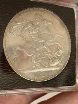 鑑定なし 1821年 英国 ジョージ4世クラウン銀貨