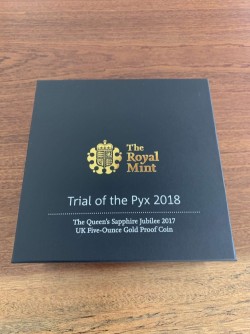 The Trial of the Pyx（トライアル・ピックス） 2017年 英国 サファイアジュビリー5オンスプルーフ金貨