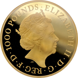 2019年 英国（ロイヤルミント社）ウナライオン 1キロプルーフ金貨