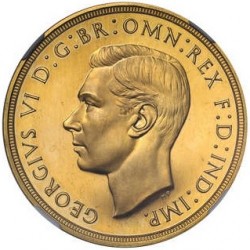 PF64 CAMEOだと最安値？ 1937年 英国 ジョージ6世 5ポンドプルーフ金貨 NGC PF64 CAMEO