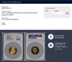 PF70UC FRは12枚のみ 2020年 英国 ミュージック・リジェンド デヴィッド ボウイ 5オンスプルーフ金貨 NGC PF70UC First Release PF70UC FRは12枚のみ 2020年 英国 ミュージック・リジェンド デヴィッド ボウイ 5オンスプルーフ金貨 NGC PF70UC First Release