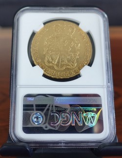 1729年 イギリス ジョージ二世 東インド会社 5ギニー金貨 NGC MS61 1729年 イギリス ジョージ二世 東インド会社 5ギニー金貨 NGC MS61