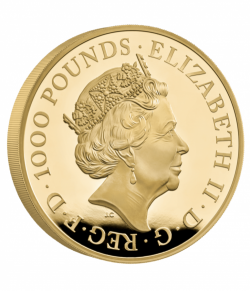 10オンス金貨が海外で1200万円 2021年 英国 クイーンズビースト Completer 1キロプルーフ金貨