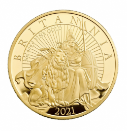 58枚のみ 2021年 英国 プレミアム・ブリタニア 5オンスプルーフ金貨
