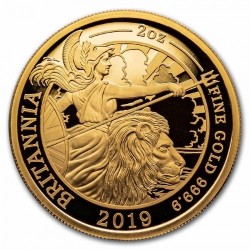 2019年 英国 ブリタニア 2オンスプルーフ金貨