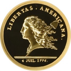 1776年 (2014年リストライク) Libertas Americana 5オンス大型ゴールドメダル NGC PF70 Ultra Cameo High Relief