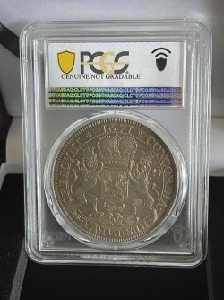 即発送  NGC1枚 PCGS鑑定なし 存在自体が激レア 1671年オランダ シルバーライダー パターン銀貨 PCGS UNC Cleaned