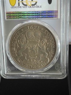 即発送  NGC1枚 PCGS鑑定なし 存在自体が激レア 1671年オランダ シルバーライダー パターン銀貨 PCGS UNC Cleaned