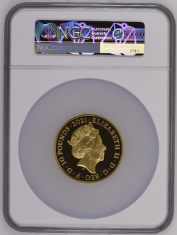 元箱 COA付き 2021年 英国 エリザベス二世95歳記念 5オンスプルーフ金貨 NGC PF70UC