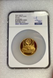 元箱 COA付き 2021年 英国 ミュージック・リジェンド ザ・フー 5オンスプルーフ金貨 NGC PF70UC First Releases