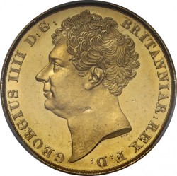 単年発行 1823年 英国 ジョージ4世2ポンド金貨 NGC MS63