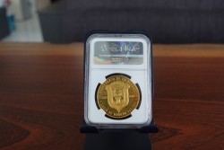 金の価値だけで33万円 NGC鑑定は全部4枚 単独2位 40グラム以上の大型 1963年 メキシコ ラゴス・デ・モレノ発見400周年記念ゴールドメダル NGC MS64