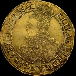 1594-96 イギリス エリザベス1世 ポンド金貨 NGC AU58