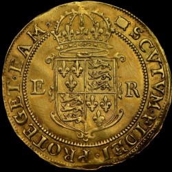 1594-96 イギリス エリザベス1世 ポンド金貨 NGC AU58