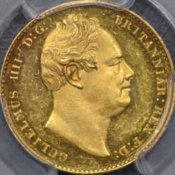 パターン（試作貨、試鋳貨）1830年 英国 パターン ウィリアム4世 プルーフソブリン金貨 PCGS PR62 DCAM