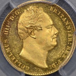 パターン（試作貨、試鋳貨）1830年 英国 パターン ウィリアム4世 プルーフソブリン金貨 PCGS PR62 DCAM