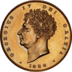 1826年 英国 ジョージ4世 2ポンドプルーフ金貨 PCGS PR62