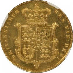 WR 235 R4 鑑定コインはPCGS, NGC合わせて20枚ほど 1825年 英国 ジョージ4世プルーフソブリン金貨 NGC PF62 CAMEO