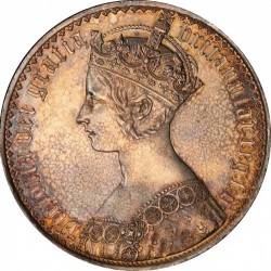 芸術？目が離せなくなる 1847年 英国 ゴチッククラウン銀貨 UNDECIMO PCGS PR61