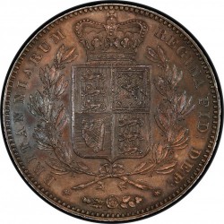 ウナライオンと同じ年 1839年 英国 ヤング・ヴィクトリア クラウンプルーフ銀貨 PCGS PR63