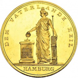 10ダカットでこの状態は希少です 鑑定なし（MS62レベル）1801年 ドイツ ハンブルグ 10ダカット ゴールドメダル