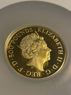 2021年 英国 ブリタニアとライオン 5オンスプルーフ金貨 NGC PF67UC