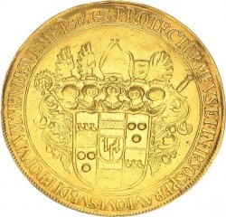 激レア 鑑定なし（VF-EF）都市景観 1661年 ドイツミュンスター 6ダカット金貨