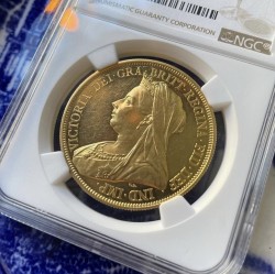 発行わずか773枚 1893年 英国 ヴィクトリア オールドヘッド 5ポンドプルーフ金貨 NGC PF61 CAMEO