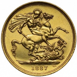 動画あり R5 1887年 英国 ヴィクトリイア女王 ジュビリー2ポンド金貨 表面はプルーフ鋳造型使用