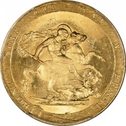 1820年 ジョージ3世 ソブリン金貨 Open 2バラエティ PCGS MS63