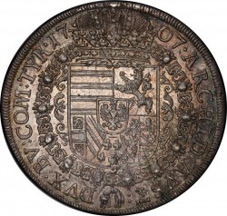 単独最高鑑定 1707年 オーストリア ターラー銀貨 PCGS MS65