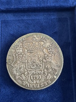 鑑定なし 1793年 オランダ シルバーライダー Ducaton銀貨