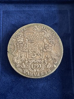 鑑定なし 1793年 オランダ シルバーライダー Ducaton銀貨